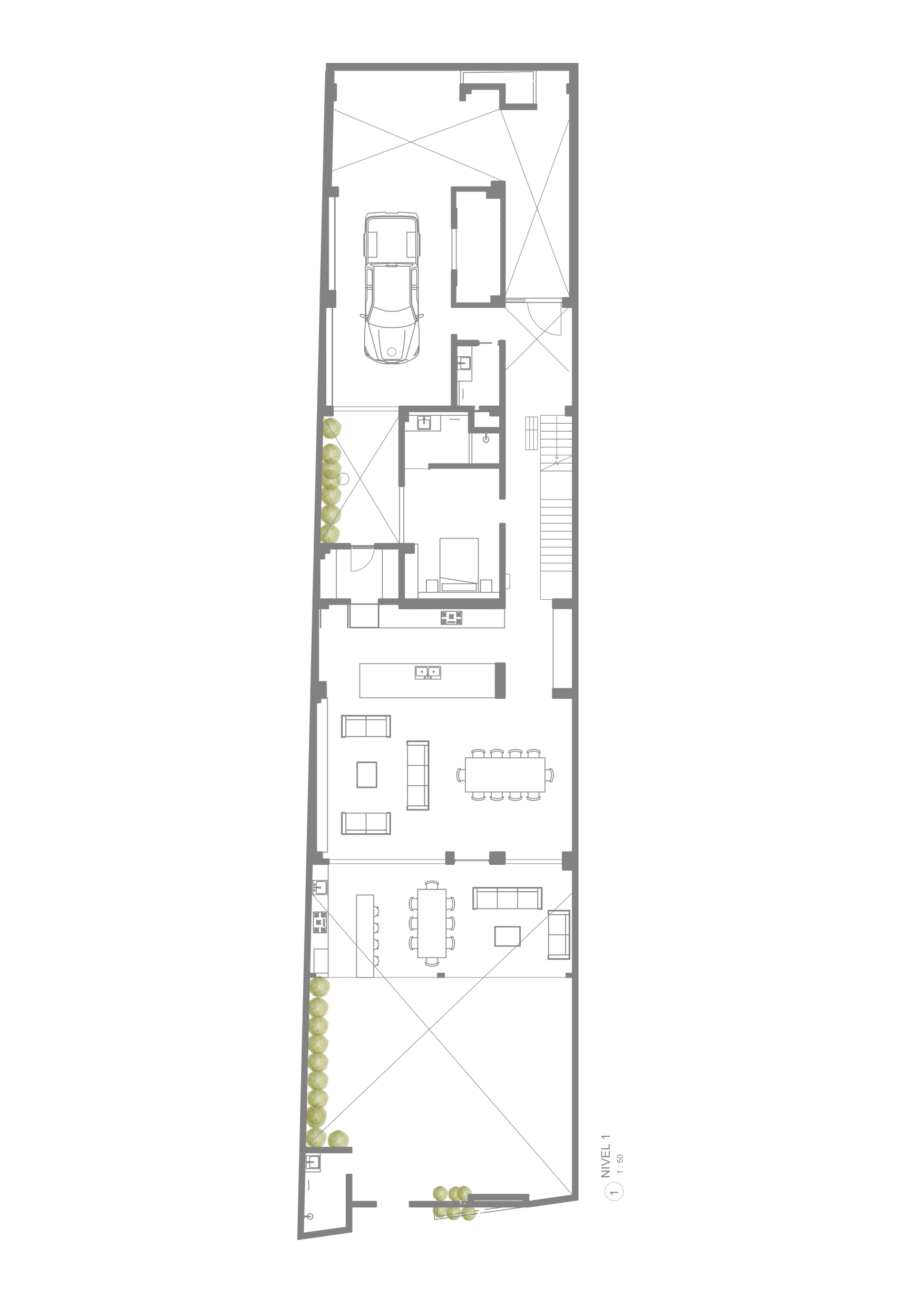 Planta 1 · Proyecto Casa L-Chávez